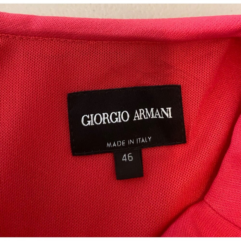 Giorgio Armani Red Sleeveless Blouson Dress Italy Medium Size 46 - Picture 3 of 10